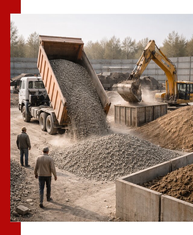 Доставка нерудных материалов с погрузкой и разгрузкой в Морозовске