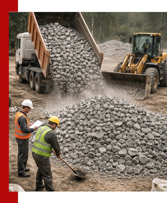 Гранитный щебень фракция 70-150 доставка в Морозовске