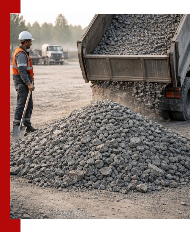 Гранитный щебень фракции 100–201 для строительства в Морозовске