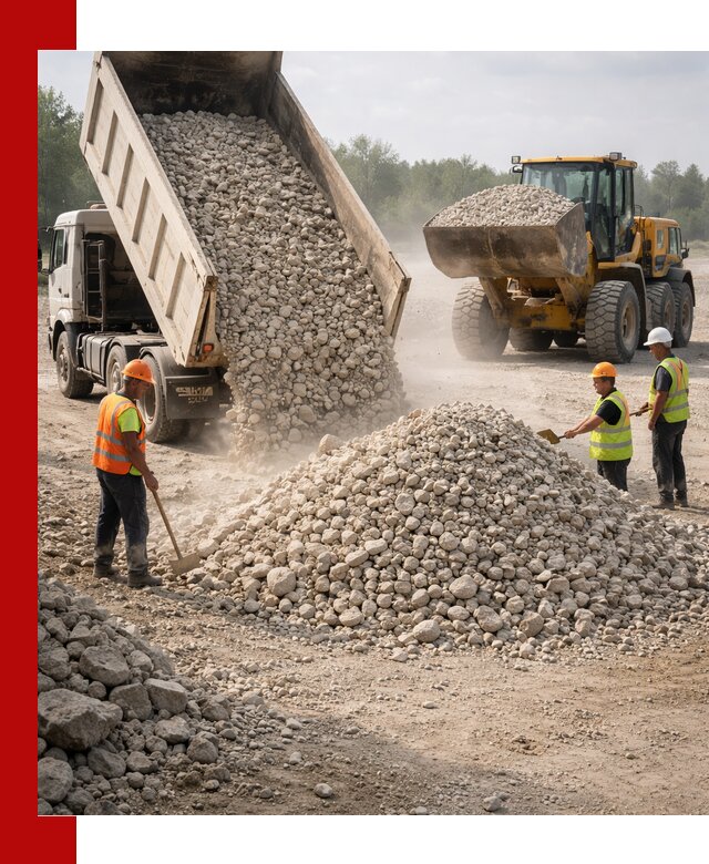 Доставка известнякового щебня фр. 40-70 в Морозовске