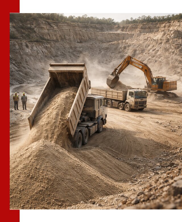 Карьерный песок навалом с доставкой в Морозовске