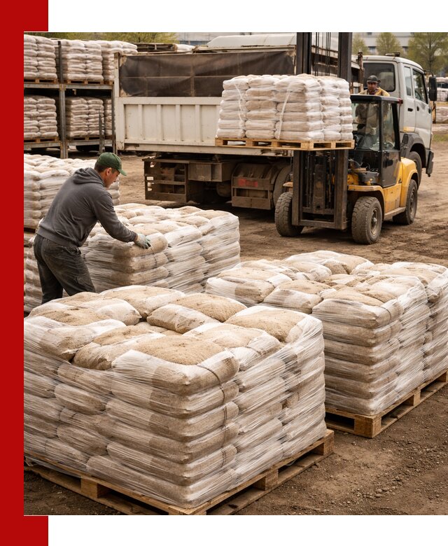 Карьерный песок в мешках с доставкой в Морозовске