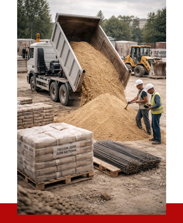 Песок для бетона в Морозовске от 2567 р. с доставкой, ПРОНЕРУДМрз