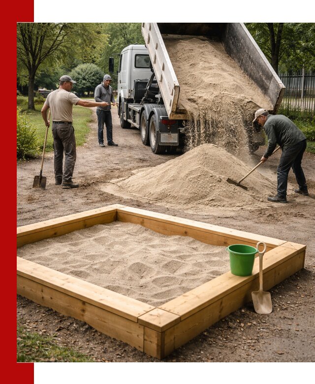 Песок для песочницы с доставкой в Морозовске недорого и чистый