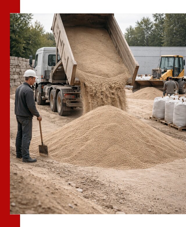 Кварцевый песок фракция 0–3 мм с доставкой в Морозовске