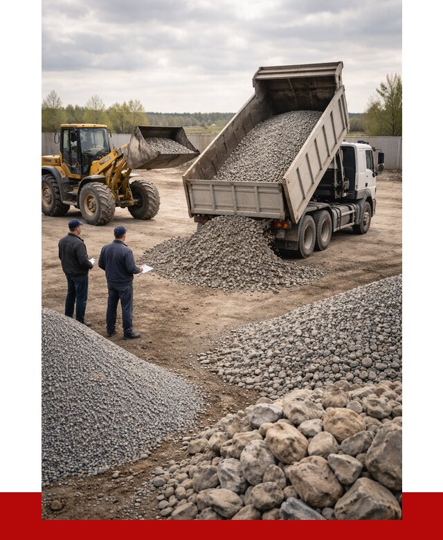 Гравий и камень с доставкой в Морозовске от 4312 р. - ПРОНЕРУДМрз