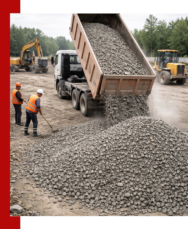 Доставка гравия фракции 40-70 в Морозовске оптом и в розницу