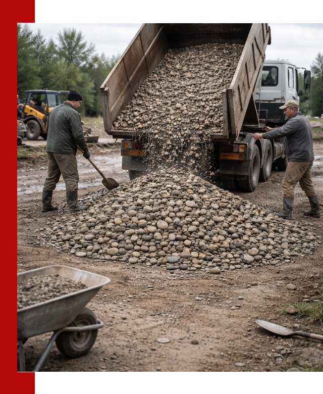 Доставка гальки речной оптом и в розницу в Морозовске