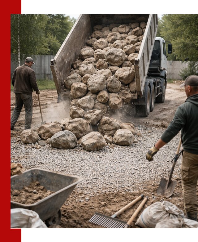 Доставка и укладка булыжника в Морозовске