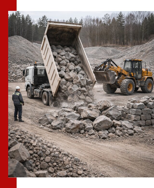 Доставка и продажа бутового гранитного камня в Морозовске