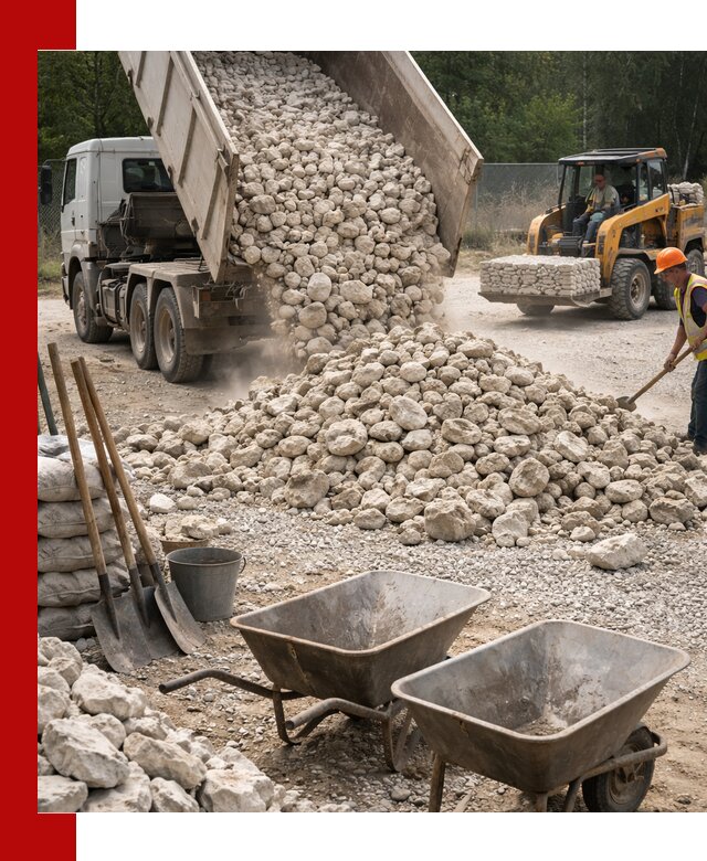 Доставка и продажа бутового известнякового камня в Морозовске