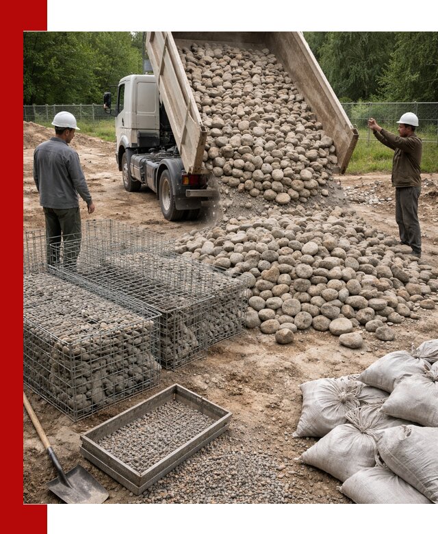 Камень для габионов фракция 70–151 в Морозовске