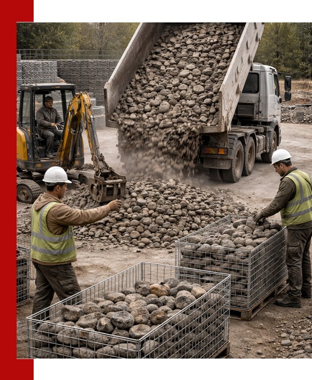 Камень для габионов фракция 100–201 в Морозовске