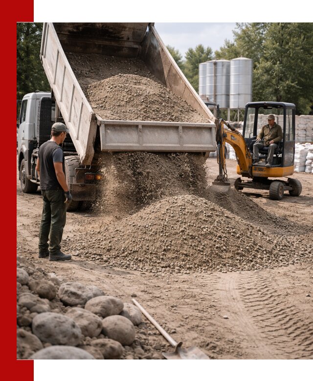 Доставка ПГС С3 в Морозовске самосвалами и миксерами