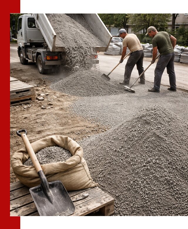 Отсев для тротуарной плитки в Морозовске — доставка и укладка