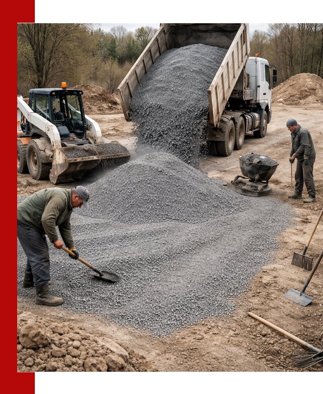 Отсев для подсыпки в Морозовске — доставка и подсыпка на участок