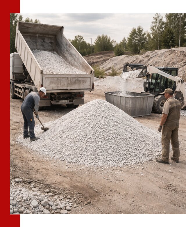 Доставка и продажа белой мраморной крошки в Морозовске