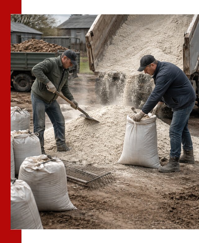 Доставка извести пушонки в Морозовске оптом и мелким оптом