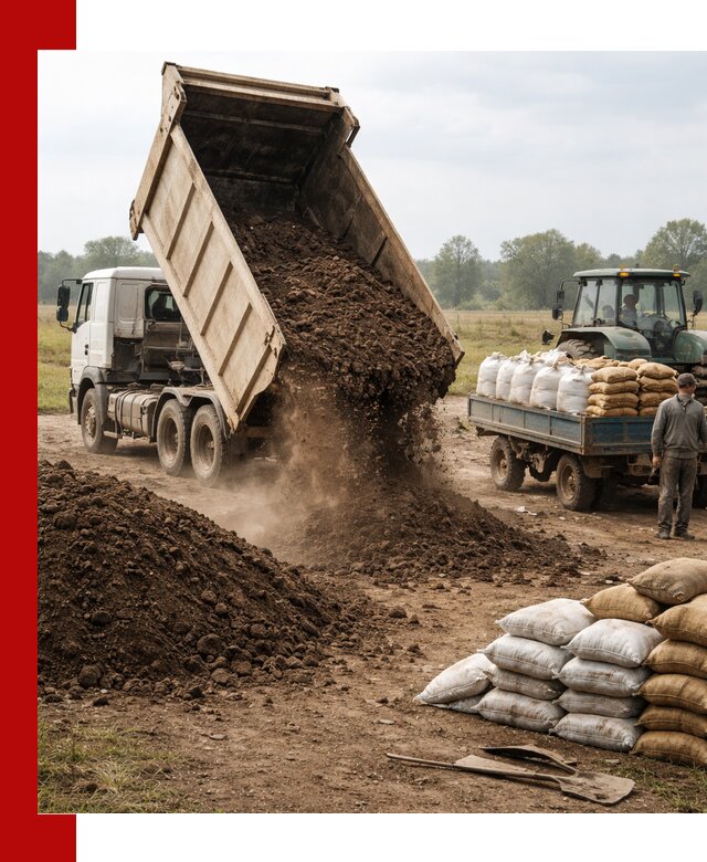 Доставка грунта и удобрений оптом в Морозовске для сельхоз и строительства