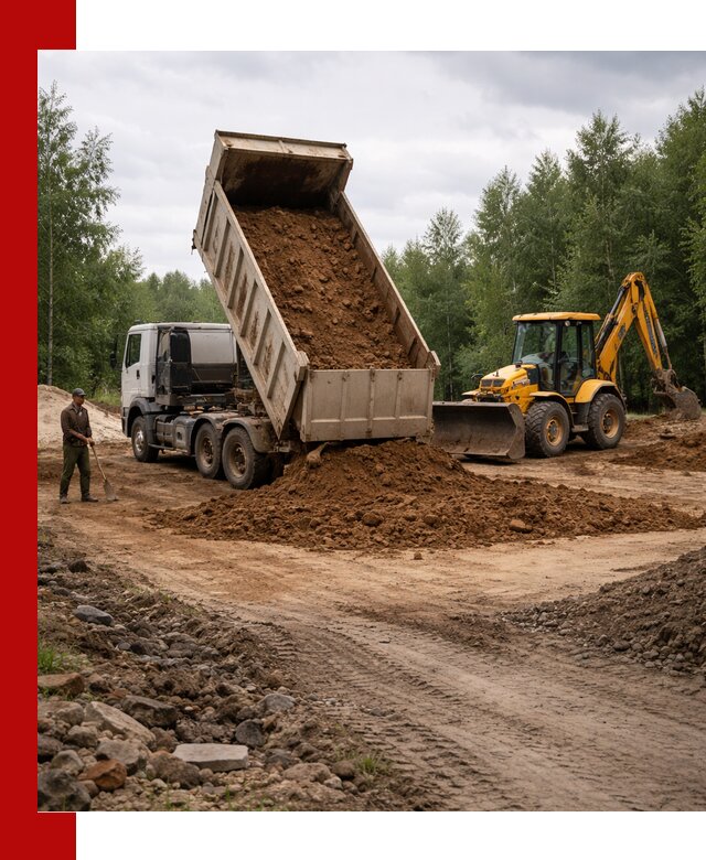 Доставка суглинка самосвалами в Морозовске подсыпка и планировка
