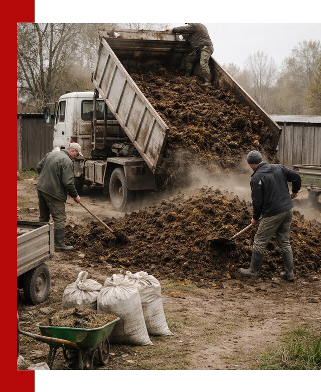 Доставка коровьего навоза самосвалом в Морозовске