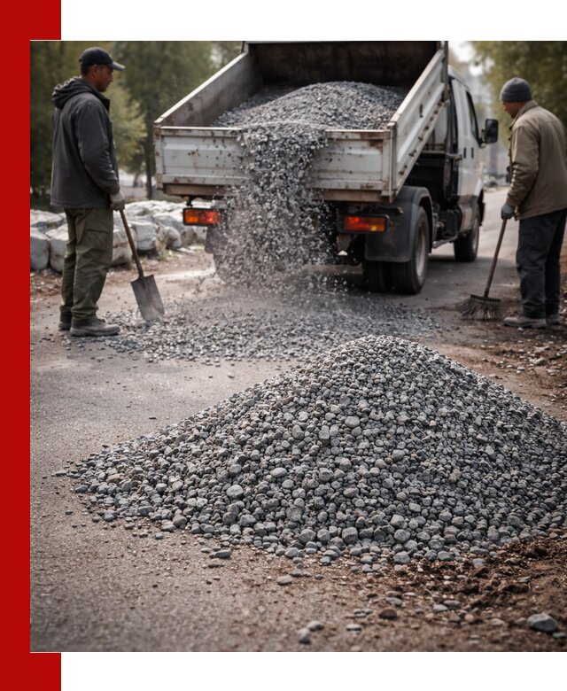 Гранитная крошка для посыпки дорог и тротуаров в Морозовске