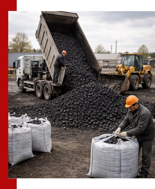 Доставка каменного угля в Морозовске оптом и в розницу