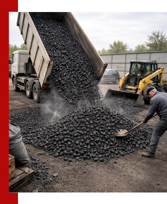 Доставка угля орех в Морозовске оптом и в розницу