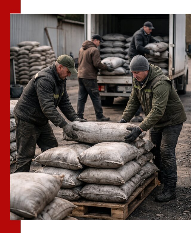 Доставка угля в мешках по выгодным ценам в Морозовске