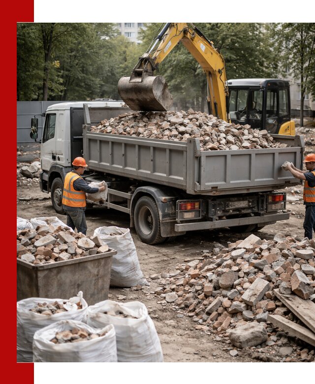 Вывоз строительного мусора в Морозовске с самосвалами и контейнерами